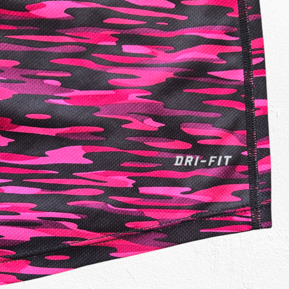 Nike Dri Fit Pink Black Camouflage Racerback Running Camo Tank Top Size Medium - Picture 8 of 9